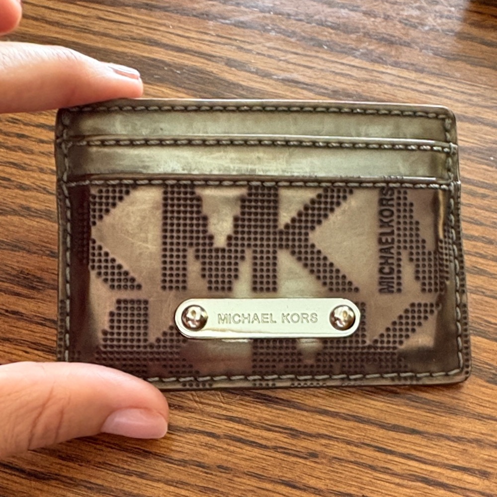 Michael Kors Olive and Black Card Holder